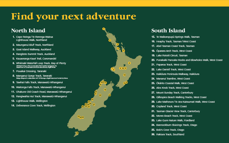 Find your next adventure with the Department of Conservation 